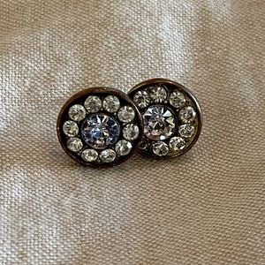 J Crew Bronze and Rhinestone Circular Suds